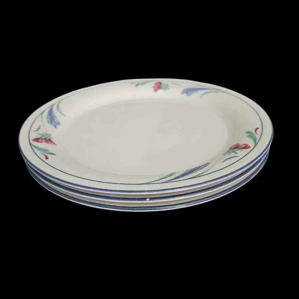 Set of 3 Lenox Chinastone Poppies on Blue 8.5